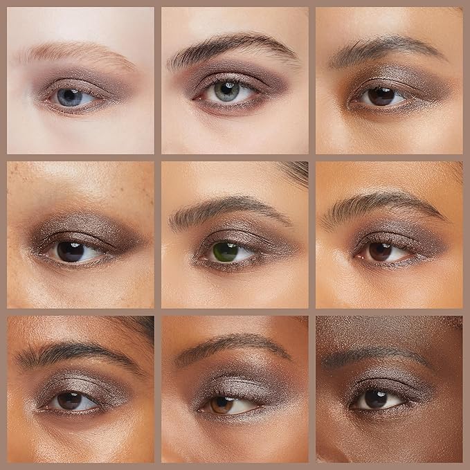 Brown Silver Shimmering Metallic Chocolate Brown Dark Bronze Pressed Powder Single Vegan Eyeshadow; Talc, Paraben & Cruelty Free