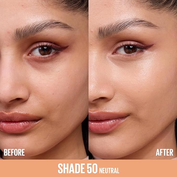 Maybelline Lifter Serum Concealer, Radiant Concealer with Full Coverage, Includes 2% Peptides + Caffeine to Hydrates & Brightens Under Eyes, 50, 1 Count