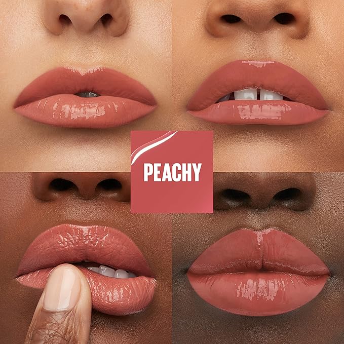 Maybelline Super Stay Vinyl Ink Longwear No-Budge Liquid Lipcolor Makeup, Highly Pigmented Color and Instant Shine, Peachy, Peachy Nude Lipstick, 0.14 fl oz, 1 Count