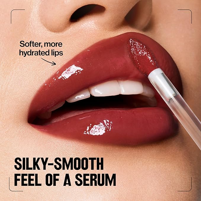 REVLON PhotoReady Instant Plump Serum, Plumping Gloss, Hydrating, Non-Sticky & High Shine Finish, 002 Fill Her Up, 0.25 fl oz