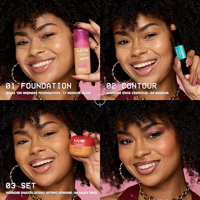 NYX PROFESSIONAL MAKEUP Make 'Em Wonder Liquid Foundation, 24HR Foundation Makeup With A Soft Matte Finish, Buildable Full Coverage - 24 Golden