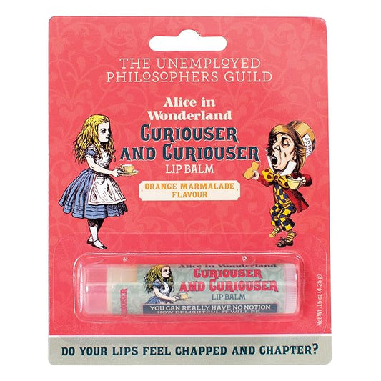 The Unemployed Philosophers Guild Alice in Wonderland Curioser and Curioser Lip Balm - Orange Marmalade Flavored, Cruelty-Free, Made in the USA