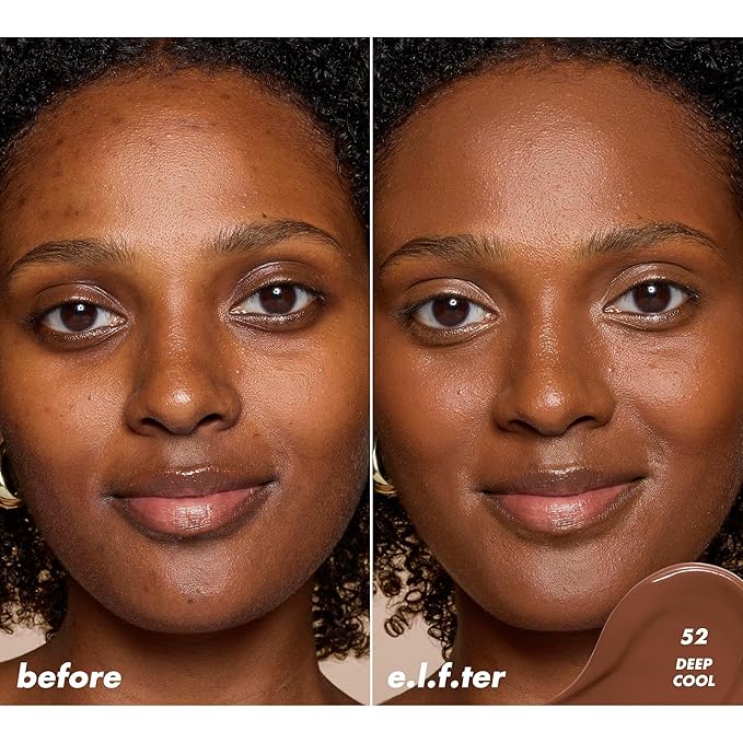 e.l.f. Soft Glam Satin Concealer, Medium Coverage For Blemishes & Under-Eye, Crease-Resistant, Long Lasting, Vegan & Cruelty-Free, 52 Deep Cool