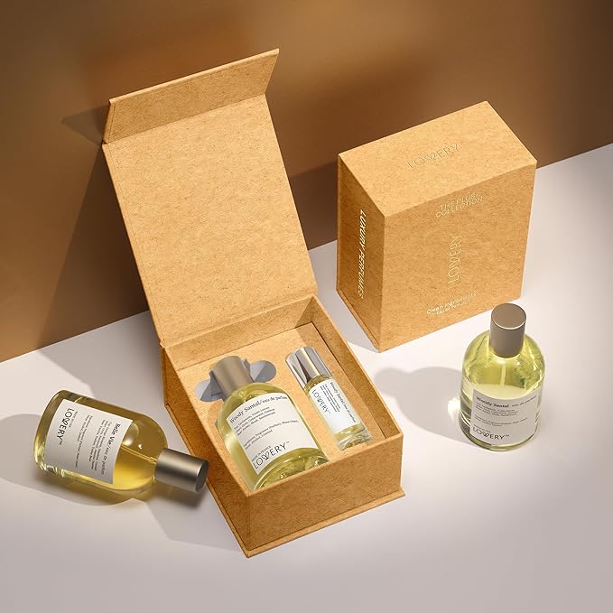 LOVERY Woody Santal Sandalwood - Inspired by Fragrance perfume S.antal 33. Womens Perfume with Travel Spray Bottle - Women's Eau De Parfum, Long Lasting, 8+ hours, Clean Ingredients, 100mL + 10mL