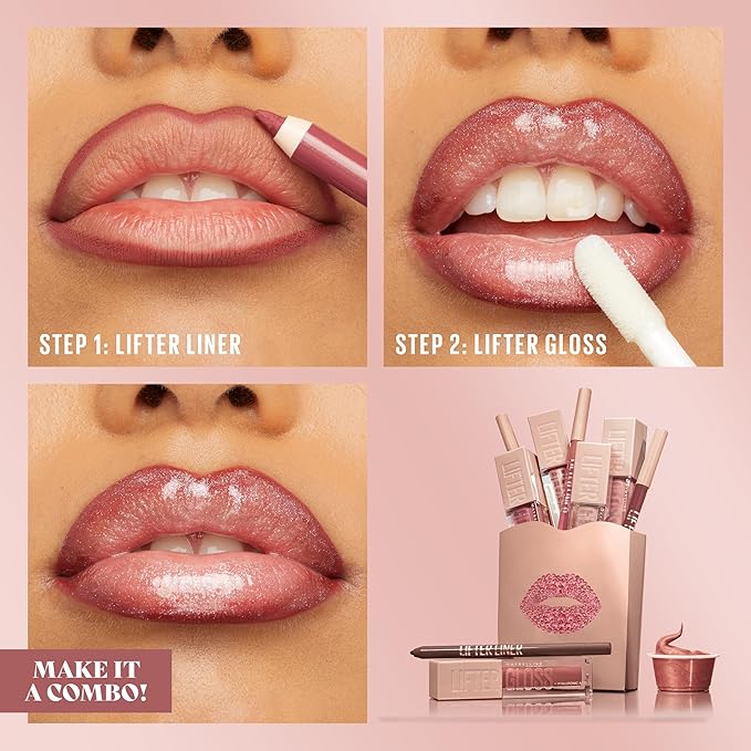 Maybelline Lifter Liner Lip Liner Pencil with Hyaluronic Acid, Let's Bounce, 1 Count