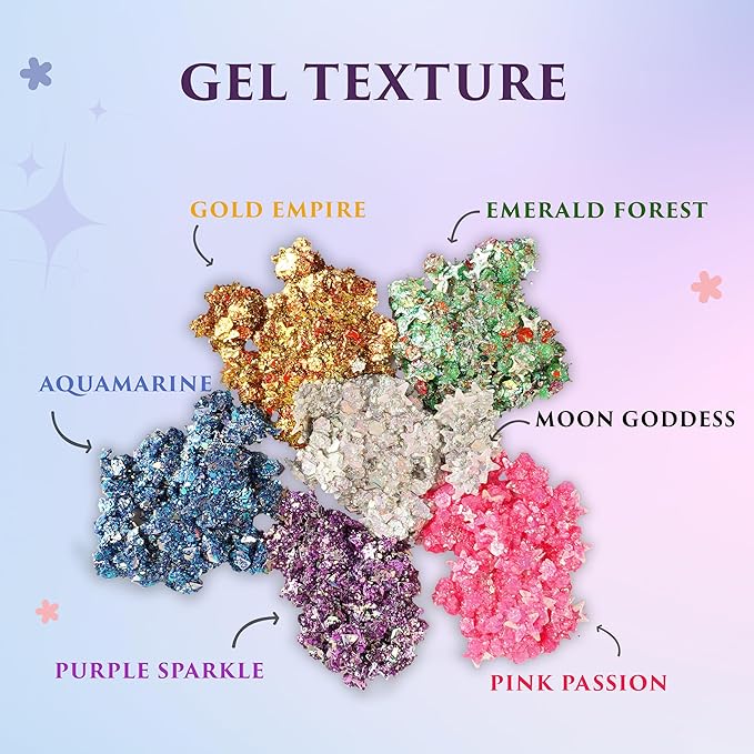 Secret of Pharaoh Holographic Chunky Glitter Gel for Face, Body, Hair - Pink Passion | Vibrant Colores, Festival and Party Makeup - Versatile and Long-Lasting Dazzling and Shimmering Effect