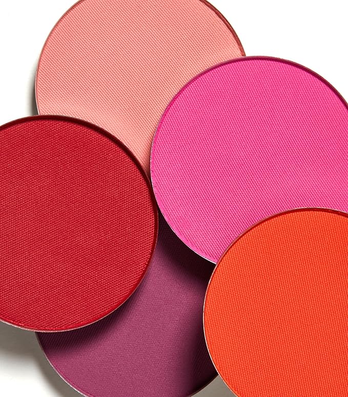 MAKE Beauty Skin Mimetic Microsuede Blush - Matte Powder Blush for Cheeks with Long Lasting Color - Non Comedogenic, Travel Size Makeup Single Palette. Shade - New Moon (Pink)