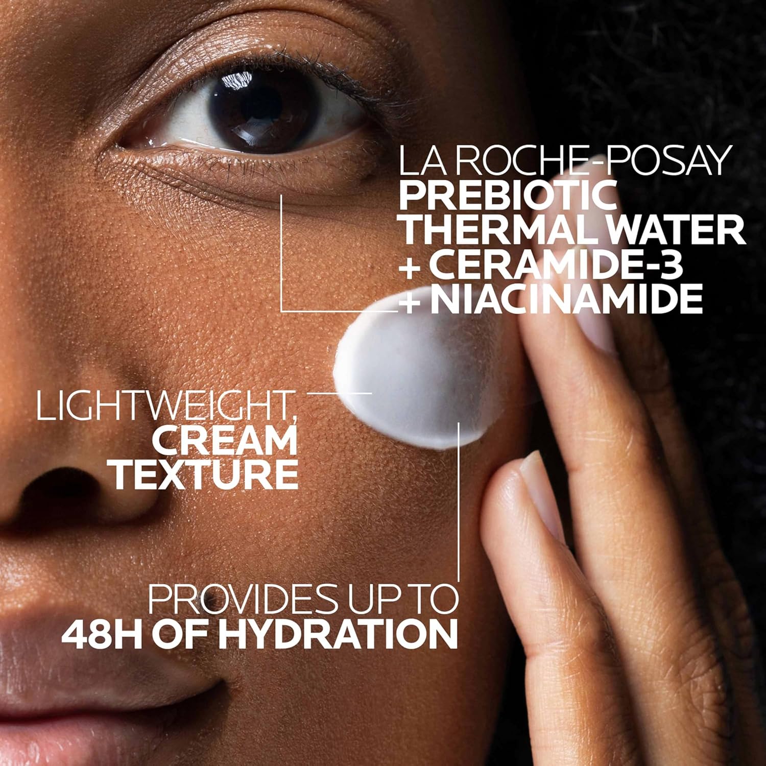 Toleriane Double Repair Face Moisturizer, Daily Moisturizer Face Cream with Ceramide & Niacinamide for All Skin Types, Immediate Comfort & Long Lasting Hydration, Fragrance Free