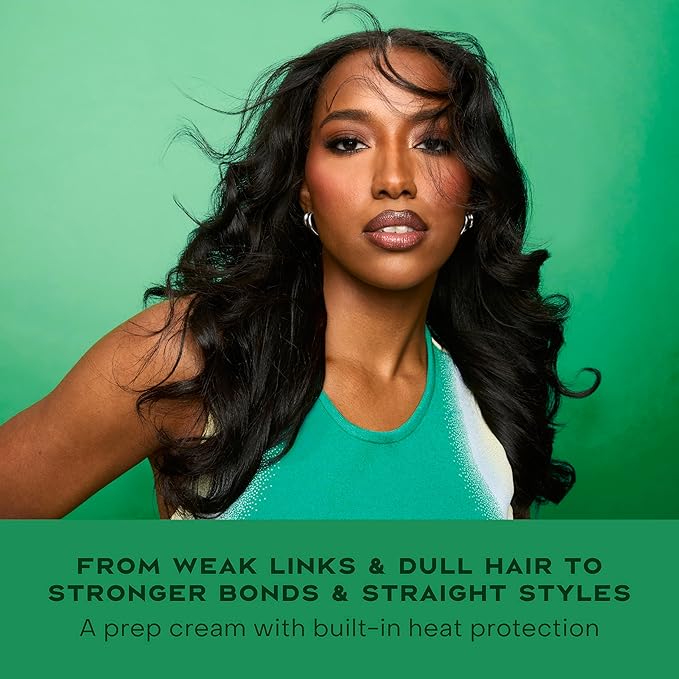 SheaMoisture Silk Press Prep Cream with Plant-Derived Straightening Actives, Alma Oil & Hydroplex Technology Provides Heat Protection While Helping to Preserve Natural Curl Pattern 3.3fl oz