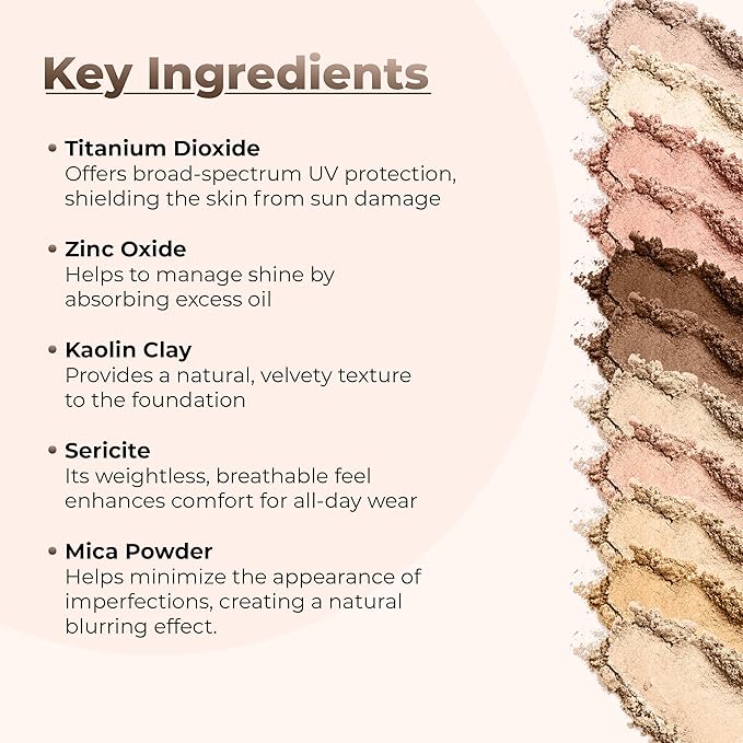 LIGHT TAN FOUNDATION (5g Sample Size Jar) – Loose Mineral Makeup Powder – Matte Finish, Buildable Natural Coverage for Tan Skin – Sweet Face Minerals SPF 30