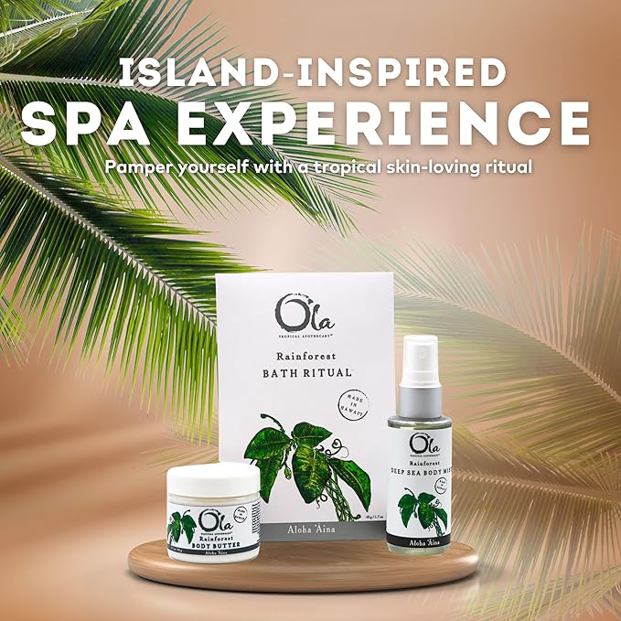 Ola Tropical Apothecary Rainforest Gift Set - Body Butter, Deep Sea Mist, and Bath Ritual