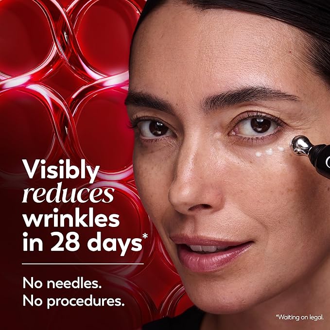 Olay Regenerist Under Eye Cream Roller, Eye Wrinkle Cream, Crows Feet & Bags Treatment, Anti-Wrinkle, Anti-Aging Serum, Fragrance-Free, Hexa-Repair Peptide & Bakuchiol, 0.7oz