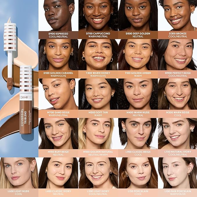COVERGIRL TruBlend Undercover Concealer, Buildable, Full Coverage, 24-Hour Wear, Matte Finish - L600 Light Nude (Packaging May Vary)