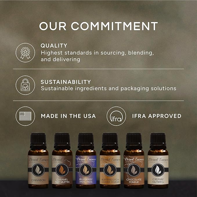 Eternal Essence Oils Carnival Sweets Set of 6 Premium Fragrance Oils - Candy Corn, Salted Caramel Pumpkin, Candy Concoction, Summer Boardwalk, Spiced Caramel Pear, and Maple Pecan Scented Oils - 10ML