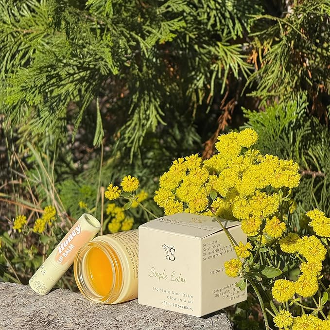 Simple Sophistication Tallow Emu Honey Balm | Nourishing Face & Body Moisturizer with Manuka Honey & Emu Oil, Non-Greasy Natural Skincare (2 oz, Simple Balm, 2 oz)