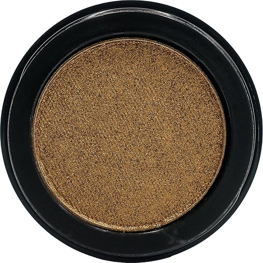 Bronzed Foil Dark Copper Yellow Gold Shimmering Metallic Pressed Powder Single Vegan Eyeshadow; Talc, Paraben & Cruelty Free