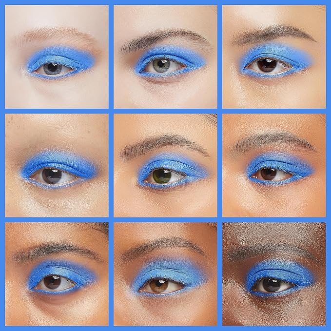 IS'MINE Single Blue Matte Eyeshadow Powder Palette High Pigment, Longwear, Intense Color Best Blue Eyeshadow