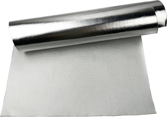 Reflect High-Temperature Heat Reflective Aluminum Fiberglass Thermal Shield Protection Barrier Sheet 2 sq ft, 12" x 24" Sheet
