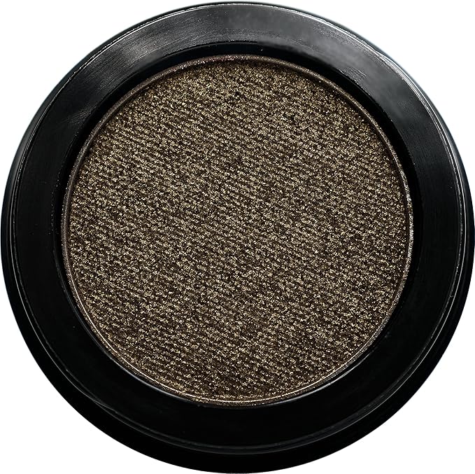 Dark Yellow Gold Flake Shimmering Metallic Pressed Powder Single Vegan Eyeshadow; Talc, Paraben & Cruelty Free