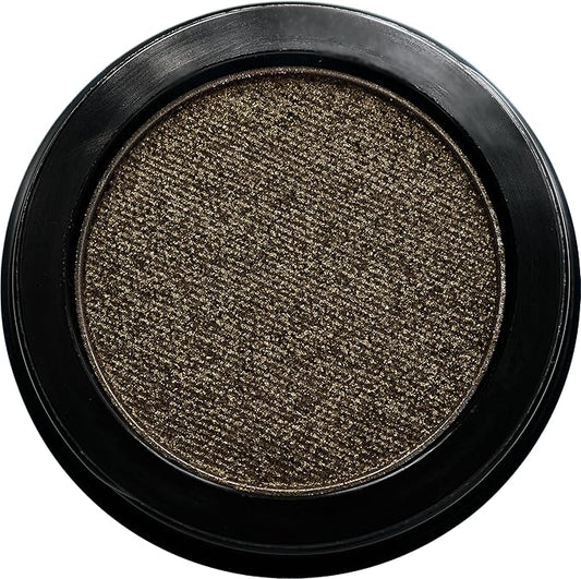 Dark Yellow Gold Flake Shimmering Metallic Pressed Powder Single Vegan Eyeshadow; Talc, Paraben & Cruelty Free