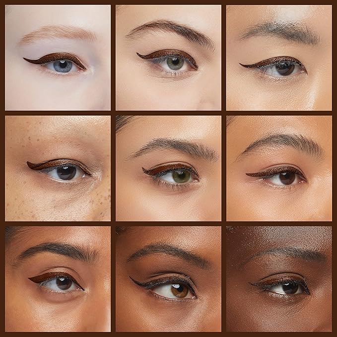 Aracelli Beauty Water Resistant Long-Lasting Eyeliner Pen - Precision Liquid Eye Liner with Smudge-Proof Formula - Easy Glide & Quick Dry - Perfect for Cat Eye & Winged Looks - Brown